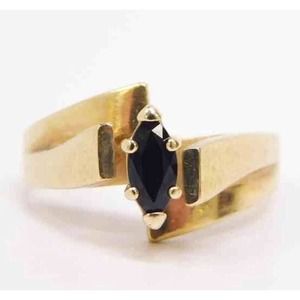 10K Gold NATURAL Sapphire Ring 3.9g Gold Ring size 4,5,6,7,8,9,10